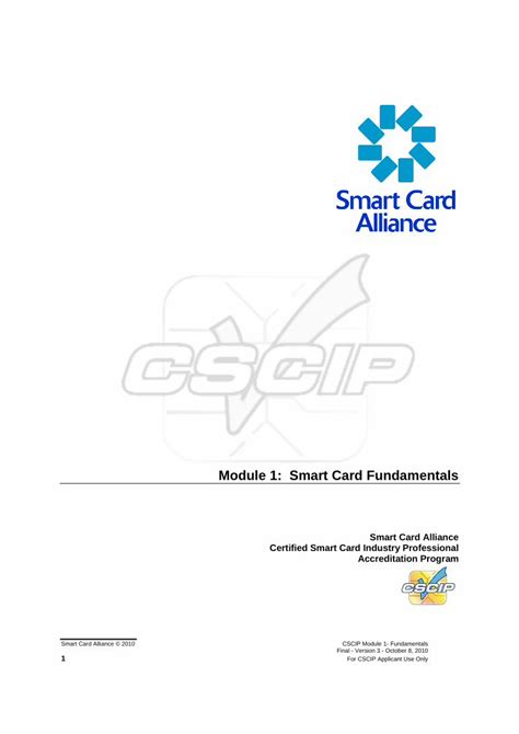 smart card alliance cscip payments|Module 5: Smart Card Usage Models – Payments and .